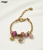 Charm Beaded Snake Chain Bracelet