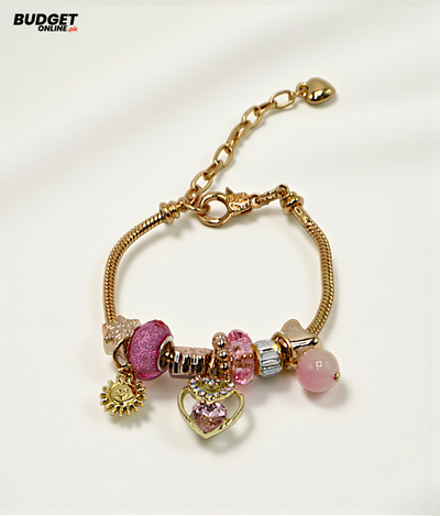 Charm Beaded Snake Chain Bracelet