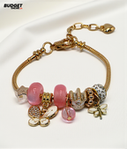 Charm Beaded Snake Chain Bracelet