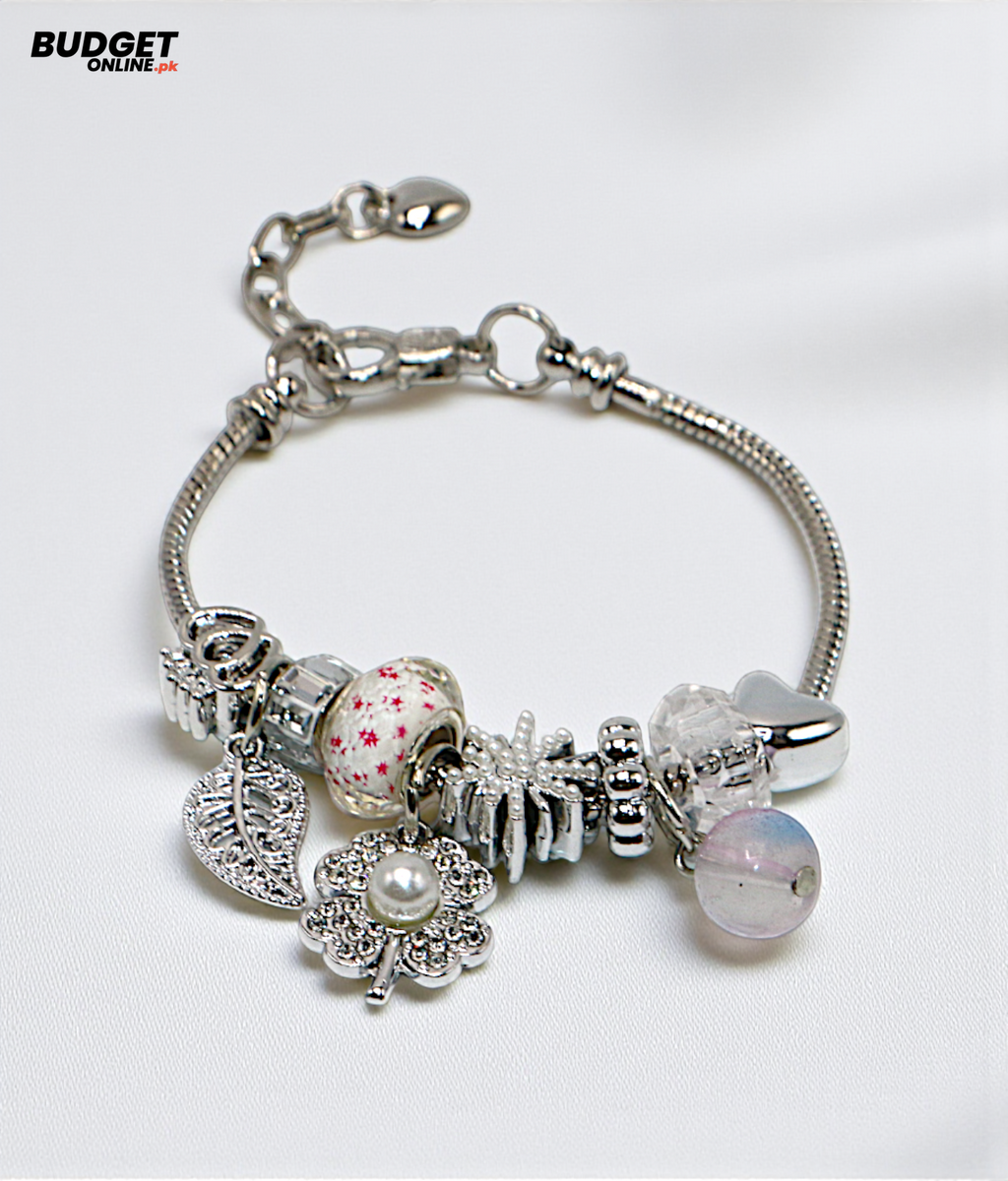 Charm Beaded Snake Chain Bracelet