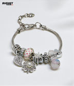 Charm Beaded Snake Chain Bracelet