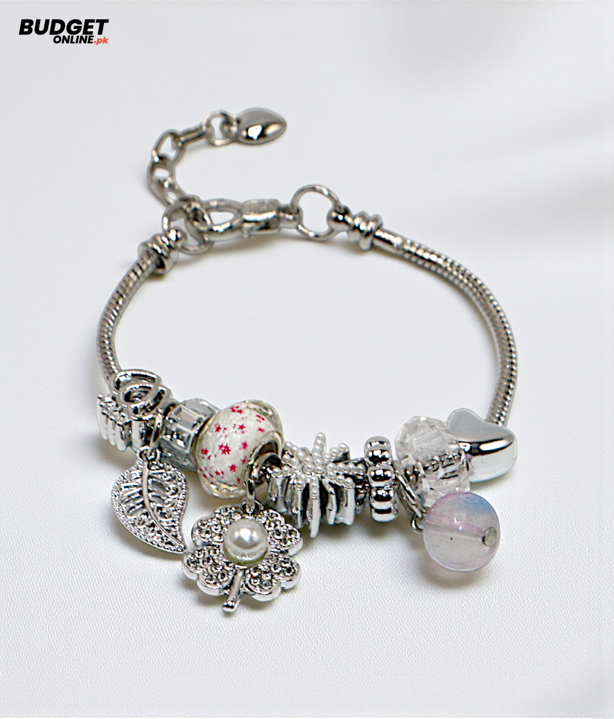 Charm Beaded Snake Chain Bracelet