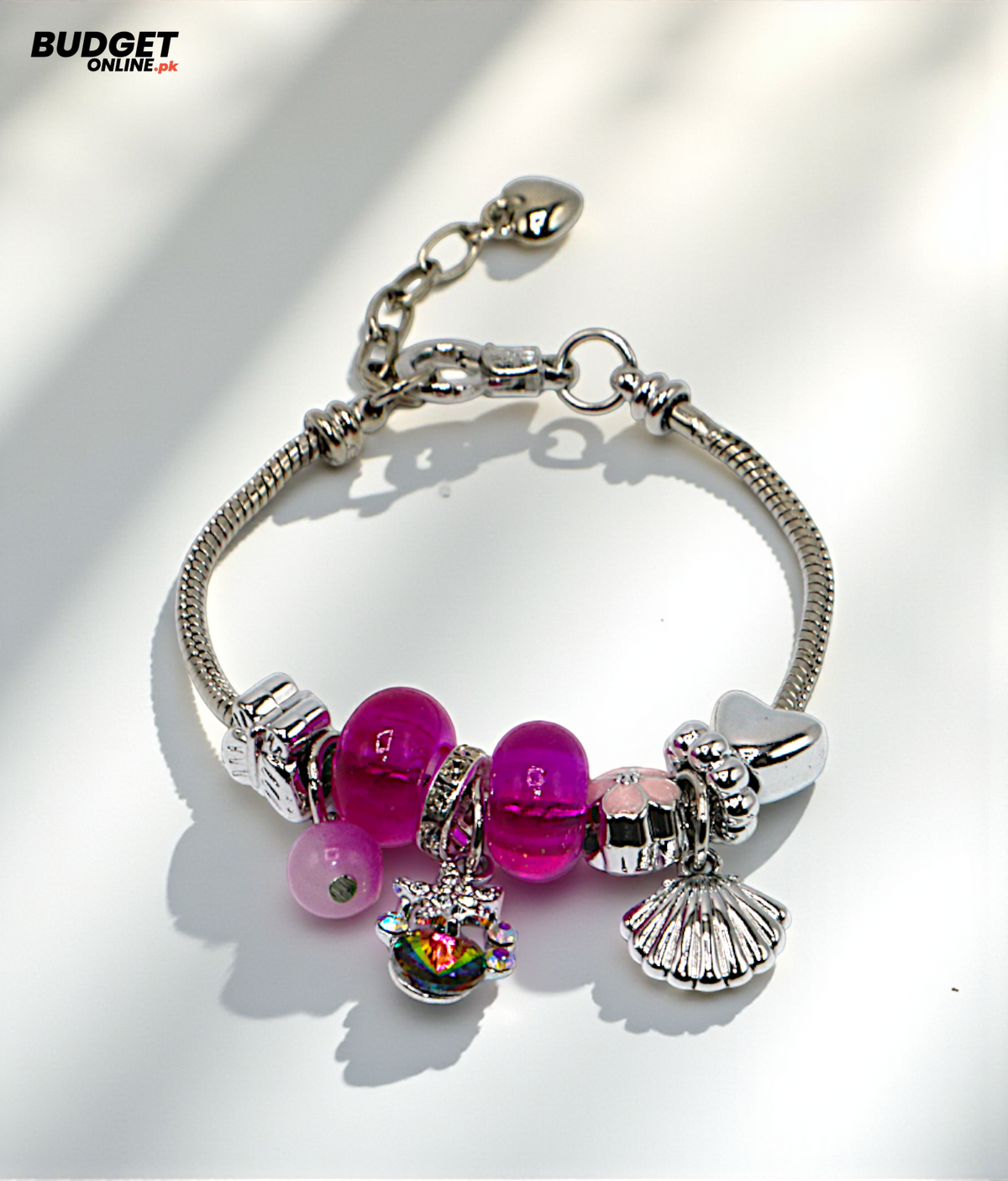 Charm Beaded Snake Chain Bracelet