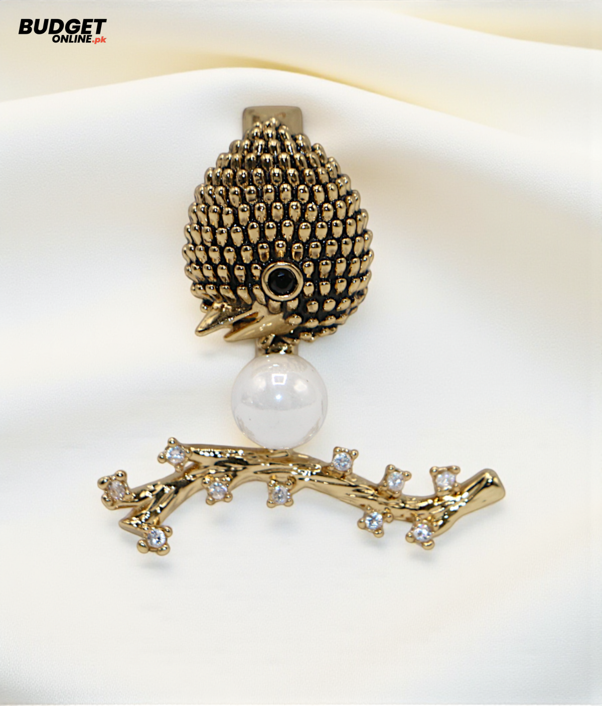 Sparrow Crystal Stone Brooch