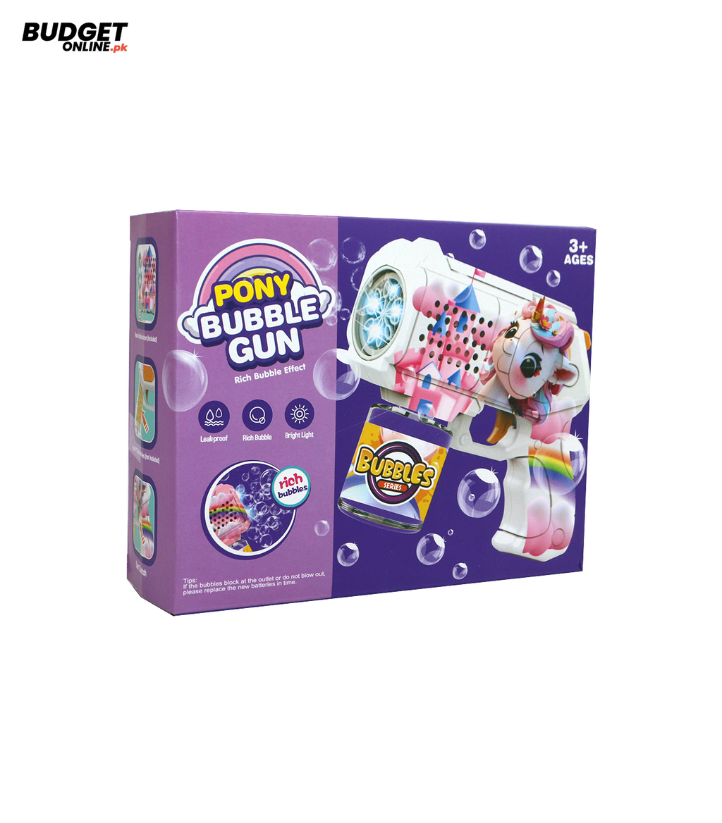 Unicorn Bubble Gun With Bubble Solution