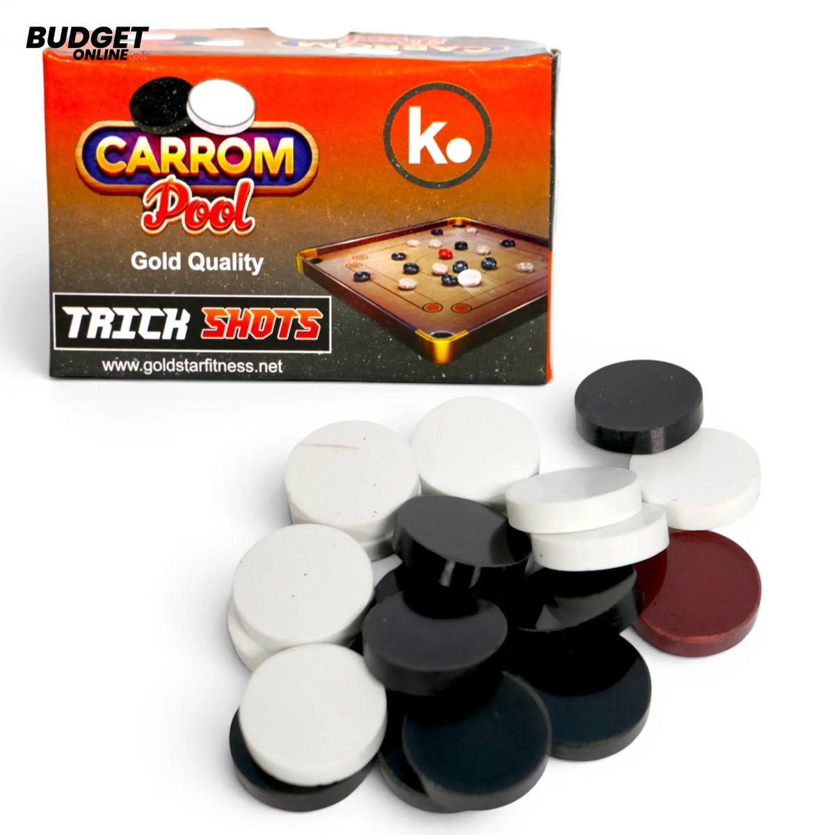 Carrom Goti Set Gold Star No. 3