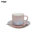 Ceramic Cup And Saucer Set With Spoon