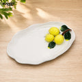 Lemon Accent Oval Ceramic Serving Dish