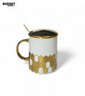 Ceramic Mug With Lid And Spoon