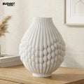 White Textured Ceramic Vase