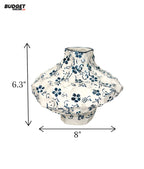 Blue & White Floral Ceramic Table Vase