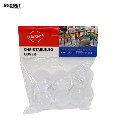 Clear Chair Leg Protector Caps, 6-Piece Set