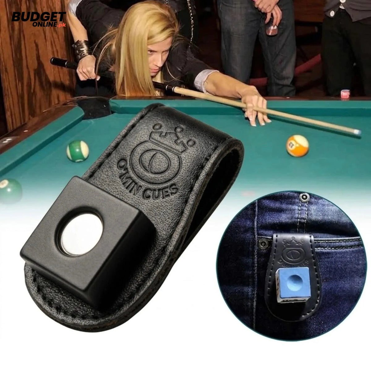 Leather Magnetic Snooker Chalk Holder
