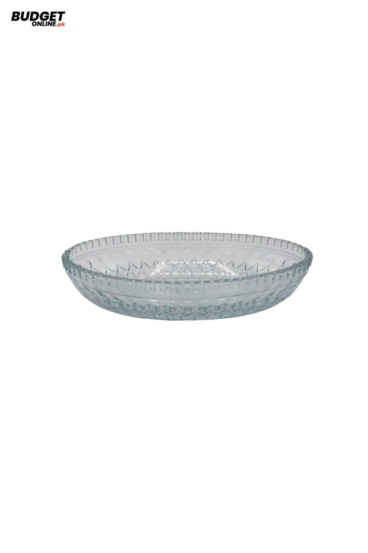 Textured Glass Serving Bowl