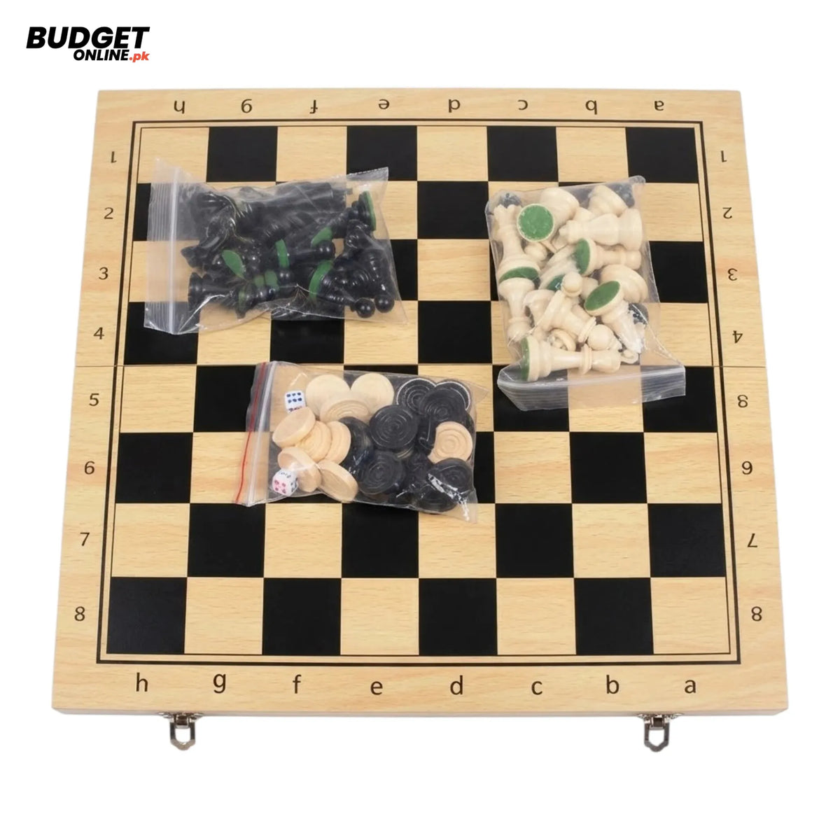 Large Wooden 3-in-1 Chess Board Game