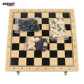 Wooden 3-in-1 Chess, Checkers & Backgammon Set