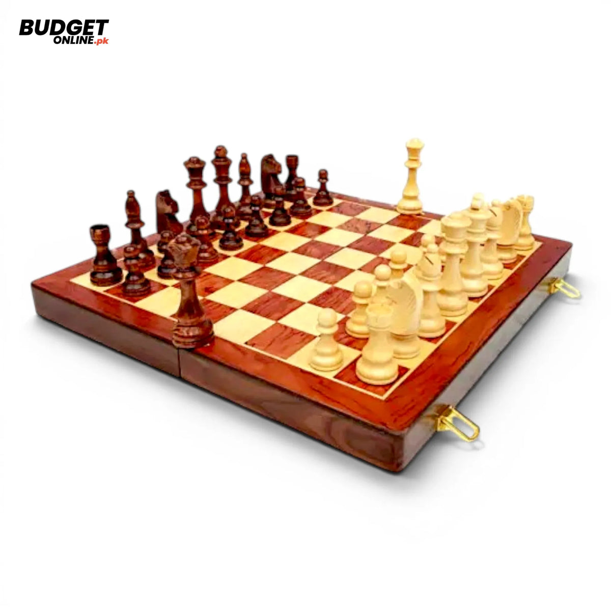 Wooden 3-in-1 Chess, Checkers & Backgammon Set