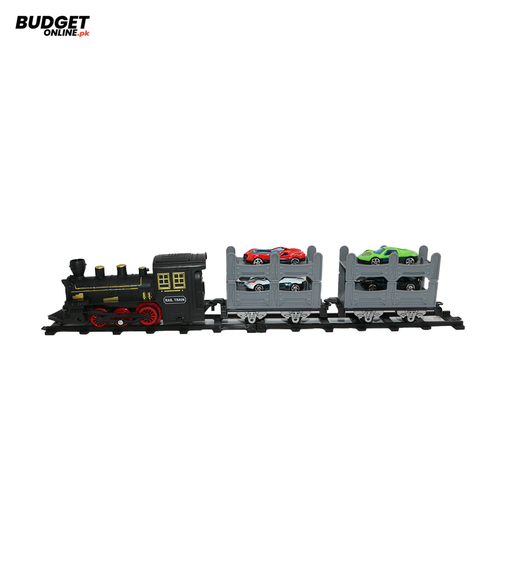 Classic Smoke Train Toy With Mini Cars