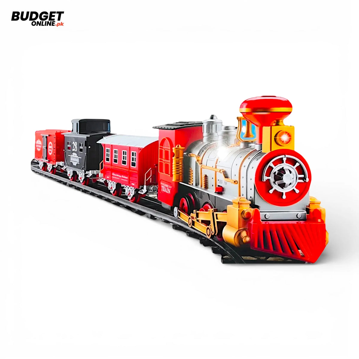 Classical Train Track Set With Smoke Effects
