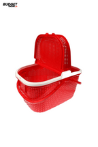 Plastic Carry Basket With Lid