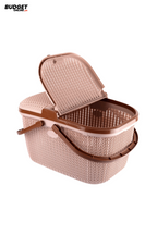 Plastic Carry Basket With Lid