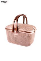 Plastic Carry Basket With Lid