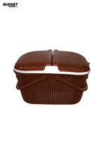 Plastic Carry Basket With Lid