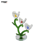 Crystal Triple Flower Table Decoration