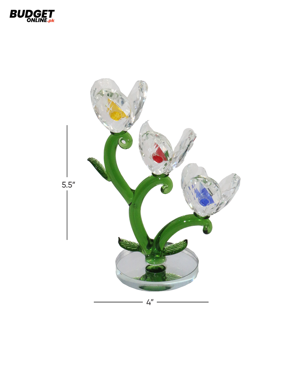 Crystal Triple Flower Table Decoration