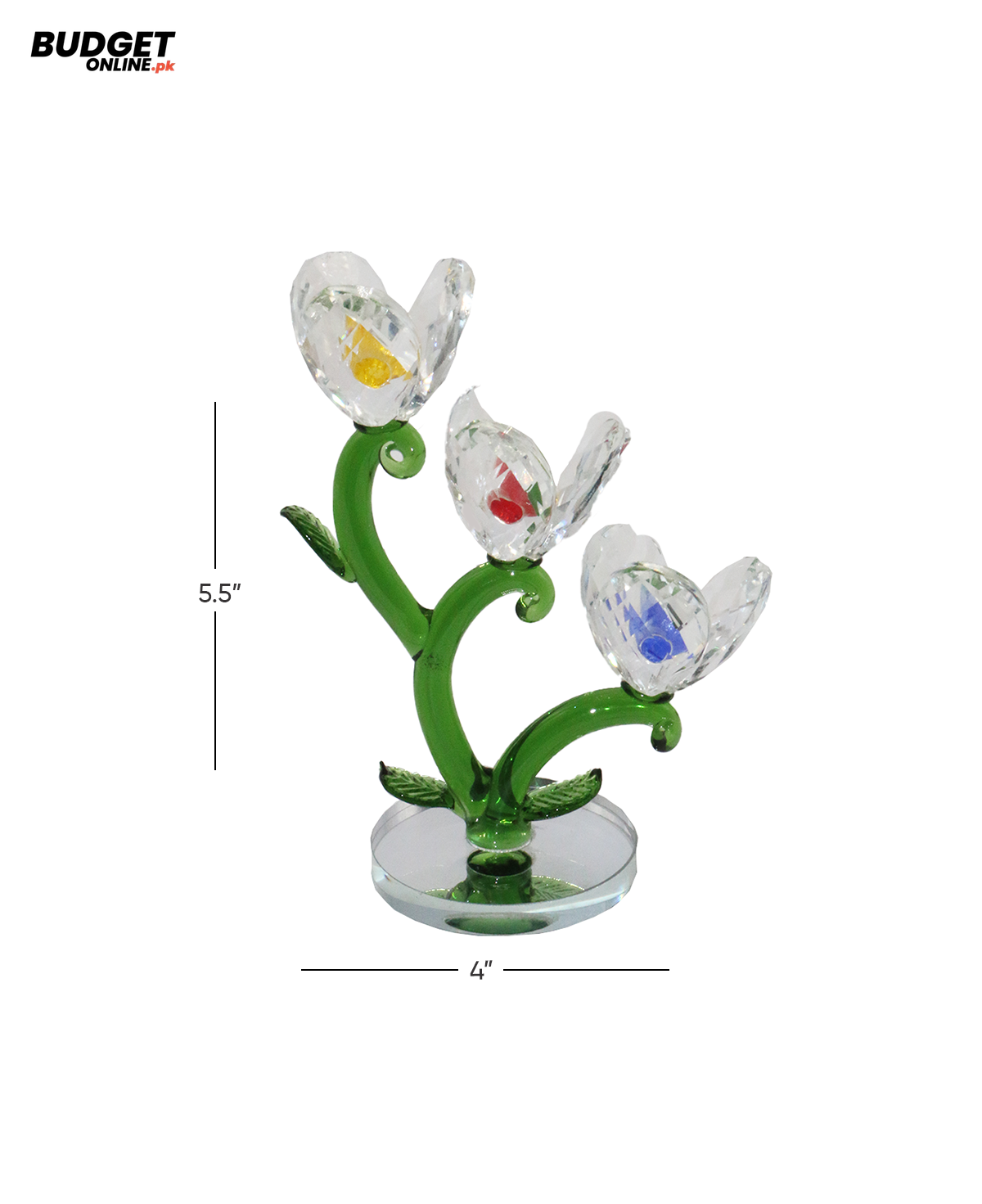 Crystal Triple Flower Table Decoration