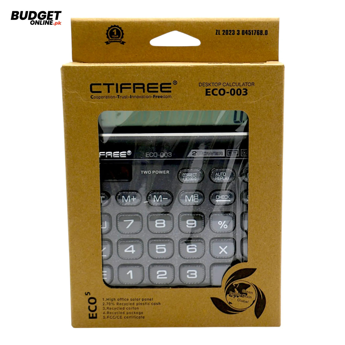 CTIFREE ECO-003 Desktop Calculator