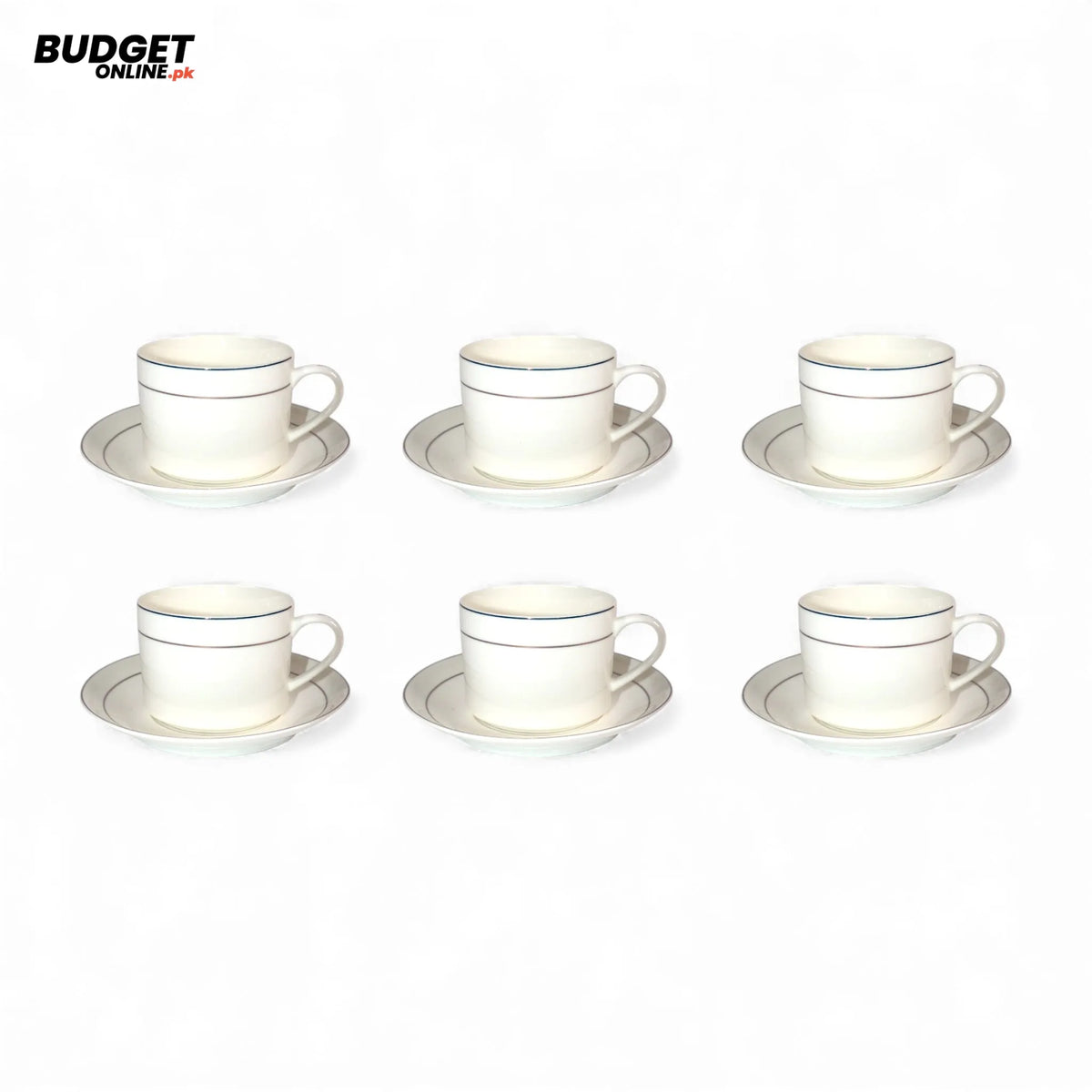 Bone China Cup And Saucer Set - 6 Piece