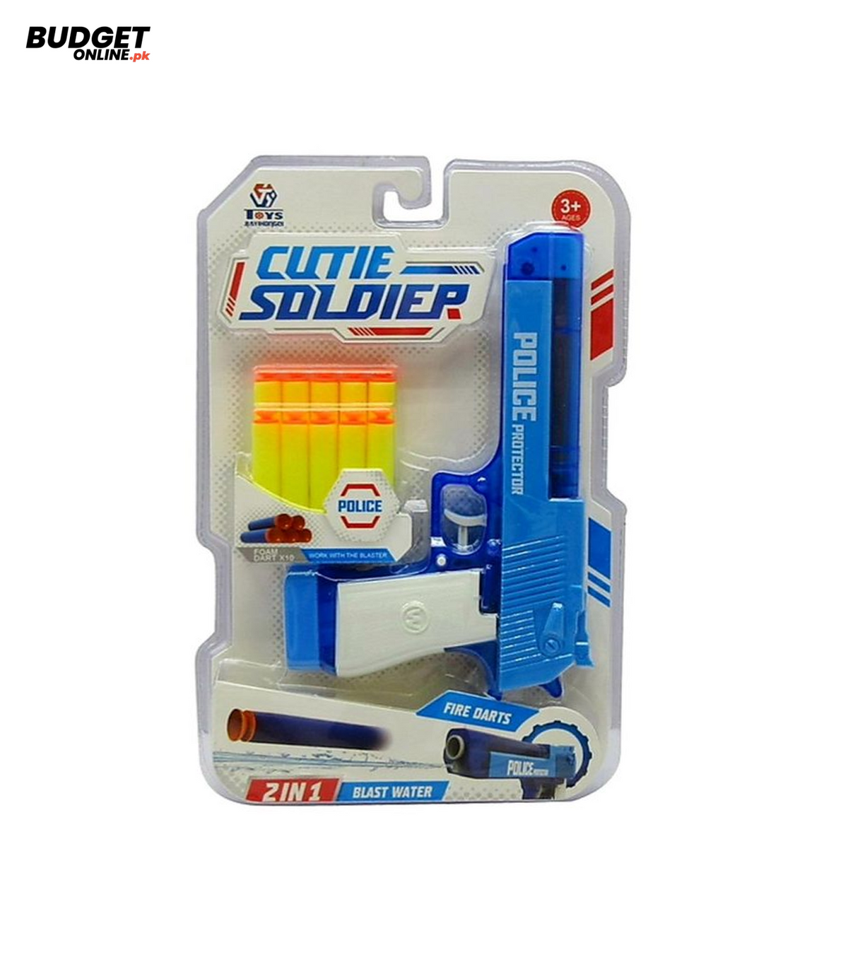 Cutie Soldier 2-in-1 Police Toy Gun