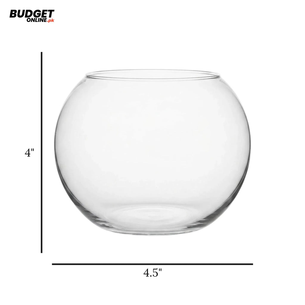 Clear Glass Fish Bowl 4.5 x 4 Inch