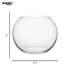 Clear Glass Fish Bowl 4.5 x 4 Inch