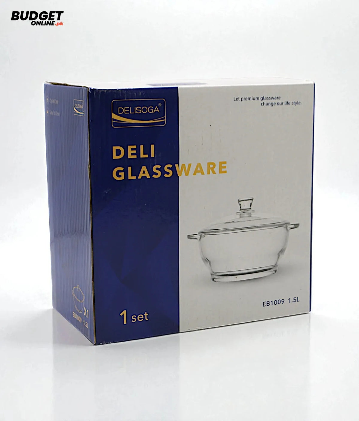 Delisoga Glass Bowl With Lid 1.5L