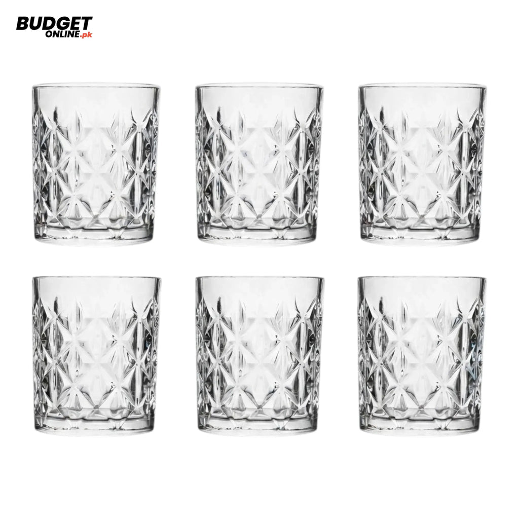 Deli Patterned Glass Tumbler Set, 6 Pieces