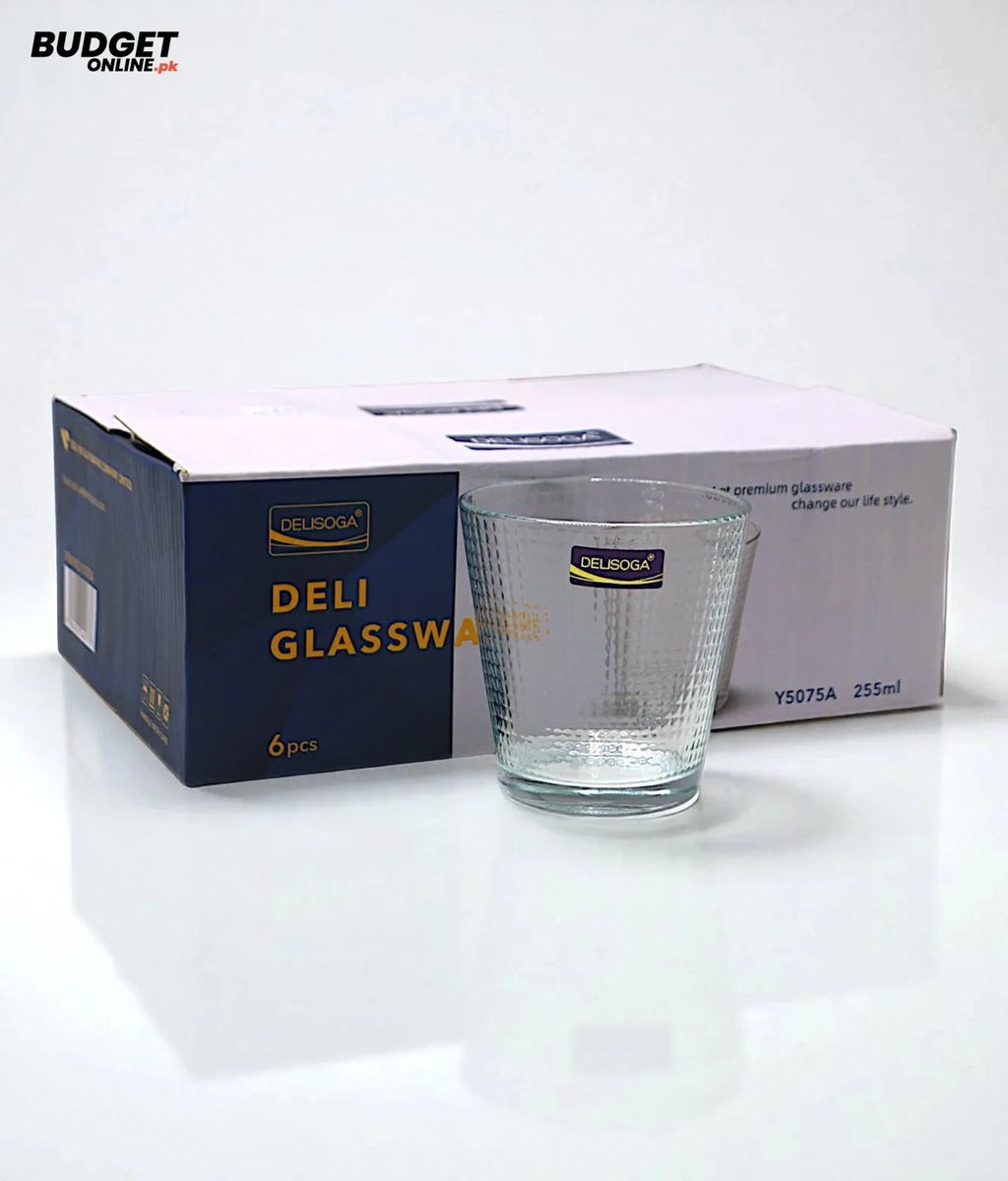 Delisoga Deli Textured Water Glasses Set of 6