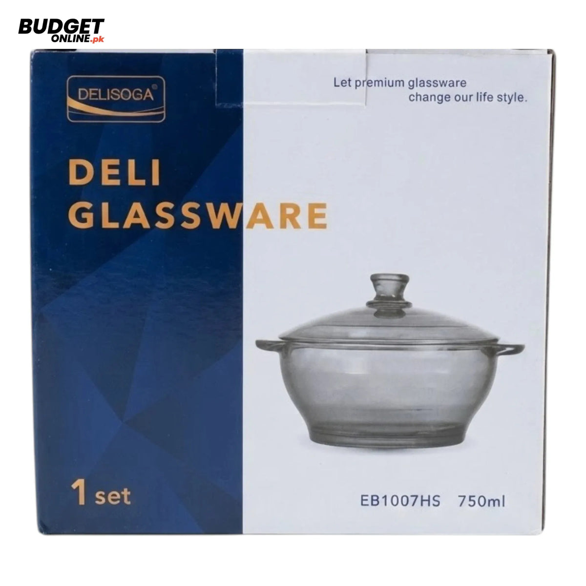 Delisoga Glass Bowl With Lid 750ml