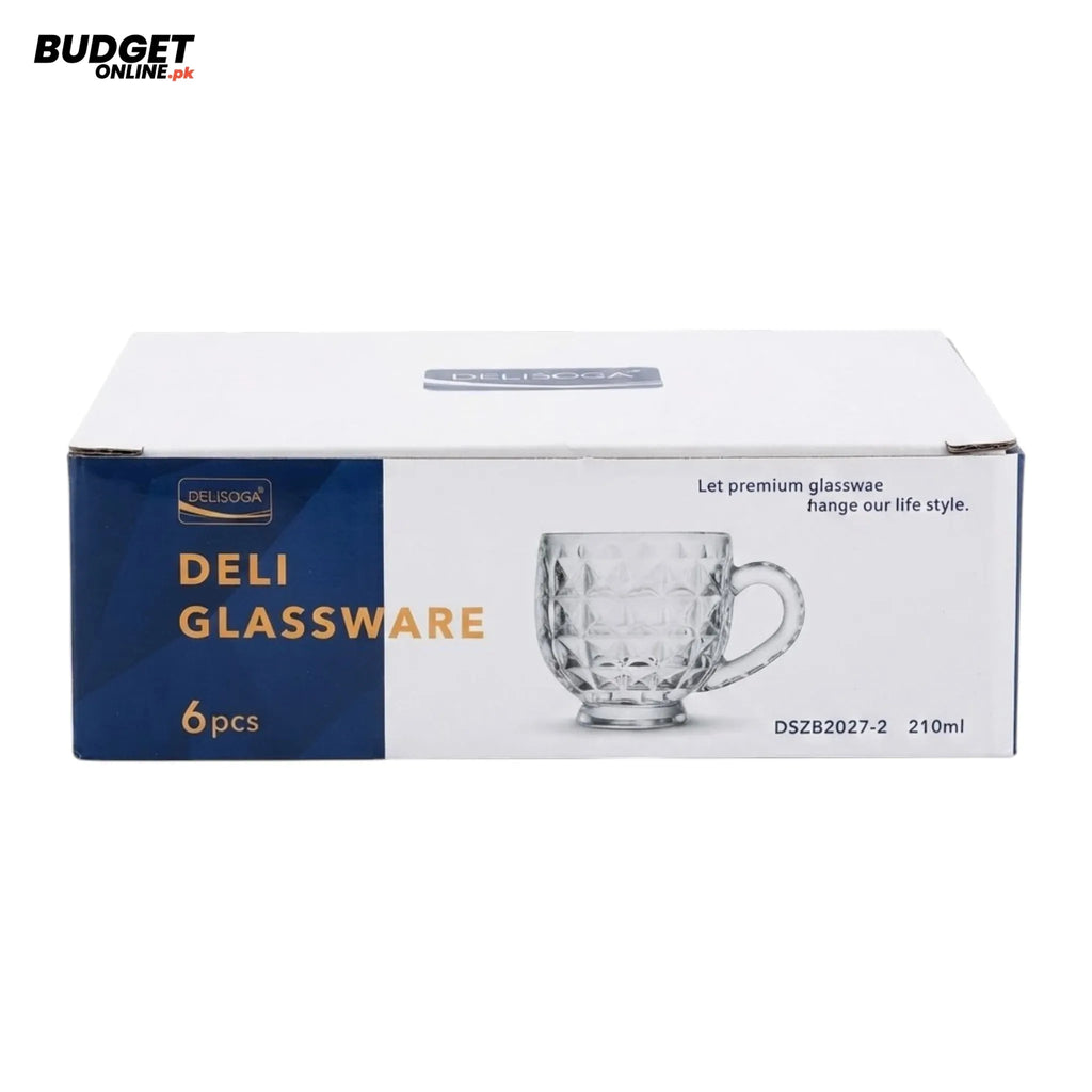 Deli Glass Tea Cups Set Of 6
