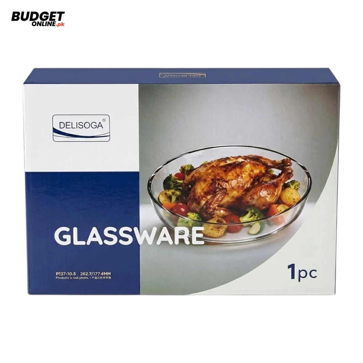 Delisoga Oval Glass Serving Dish 10.5 Inch