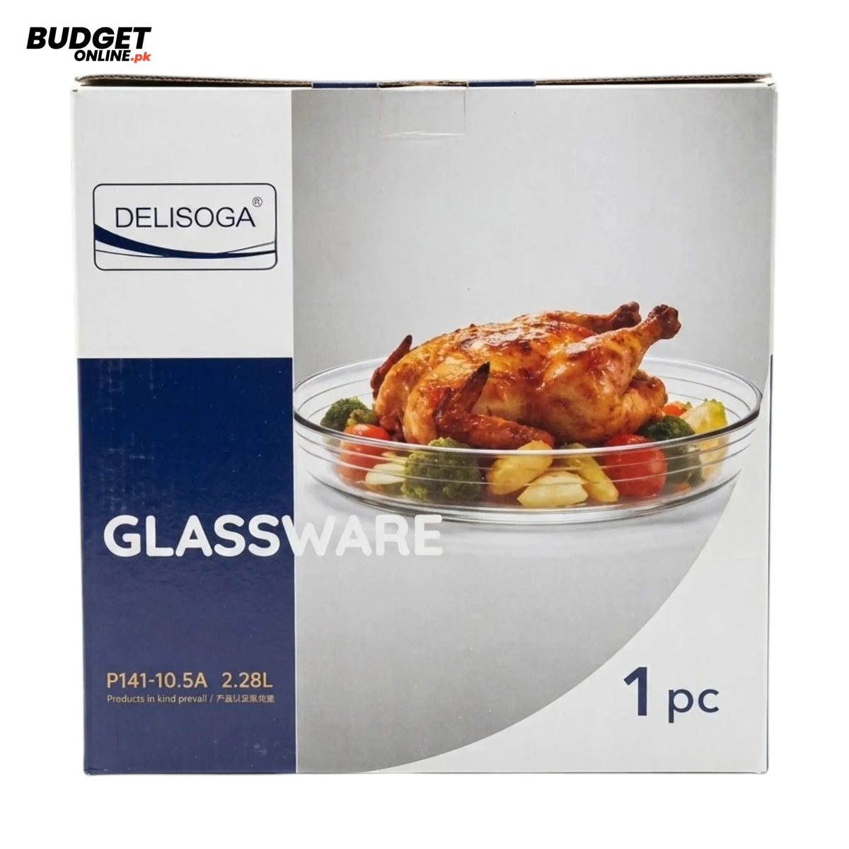 Delisoga Round Glass Serving Dish 10.5-Inch