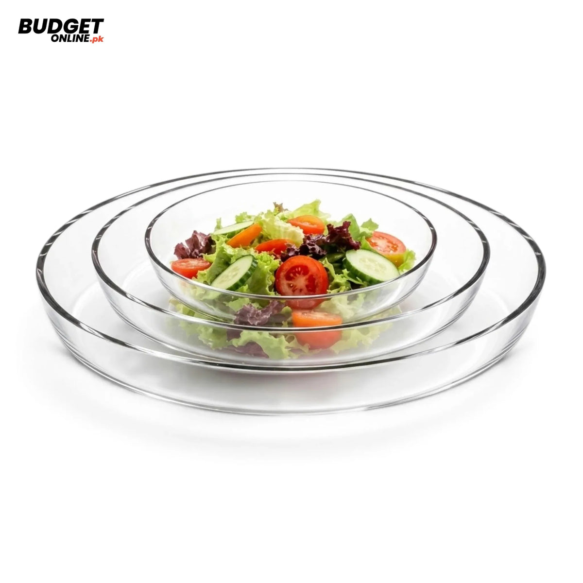 3-Piece Clear Glass Serving Dish Set