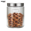 Ribbed Glass Storage Jar 1.22L