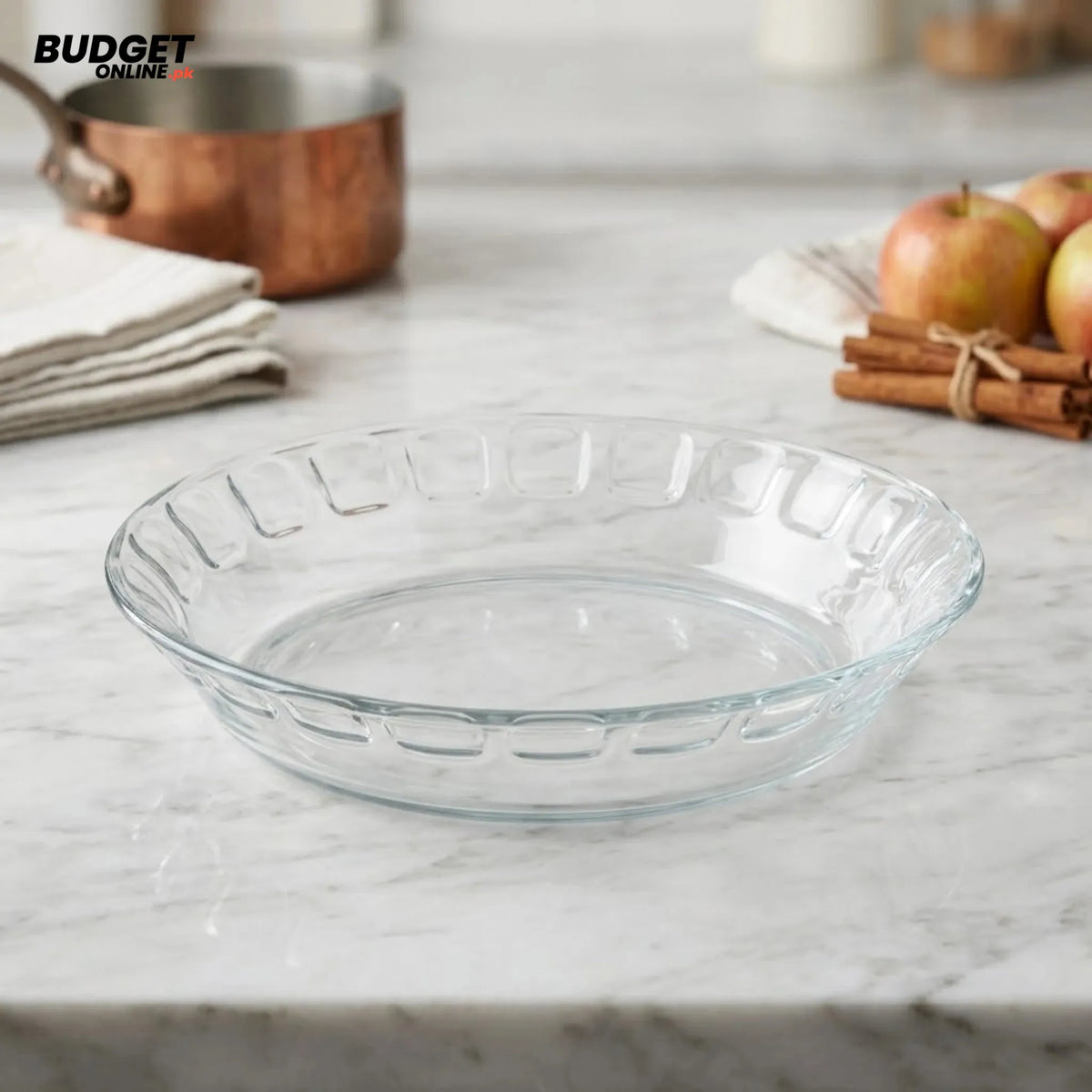 Clear Glass Large Serving Plate
