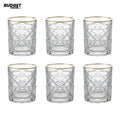Delisoga Golden Line Glass Tumbler Set of 6