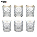 Delisoga Golden Line Glass Tumbler Set of 6