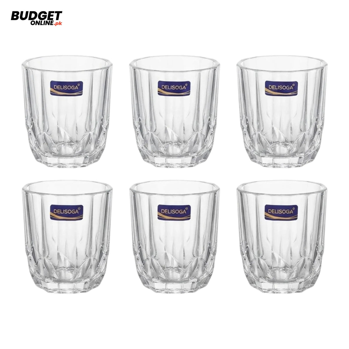 Delisoga 6-Piece Glass Tumbler Set