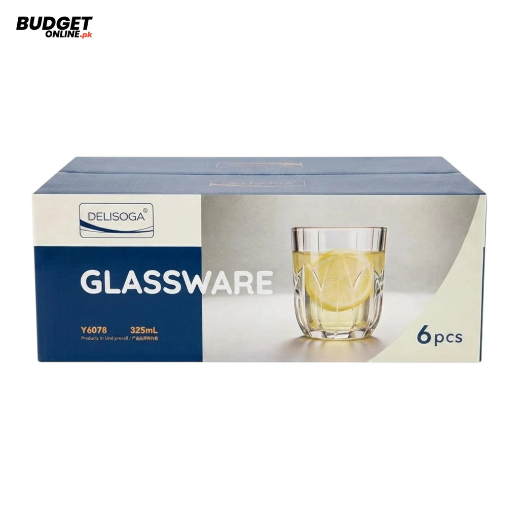Delisoga 6-Piece Glass Tumbler Set
