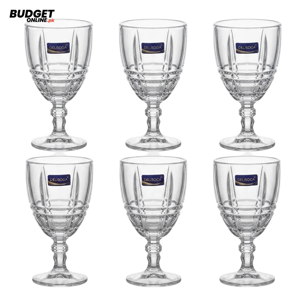 Delisoga Deli Wine Glasses Set of 6